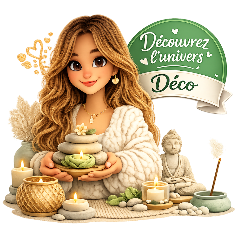 Univers Déco – Câlinéa Shop Décoration Maison Illustration univers décoration Câlinéa Shop avec objets de décoration zen, ambiance douce et cocooning pour la maison